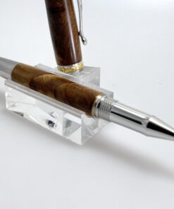 ROLLERBALL - Model "Royal" - Nr: 1381-06 - Rhodium en 22 k Gold - Wortel kauri