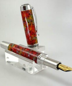 VULPEN  - Model  "Royal" - Nr: 2170-02 - Rhodium en Black Titanium Crushed Kirinite